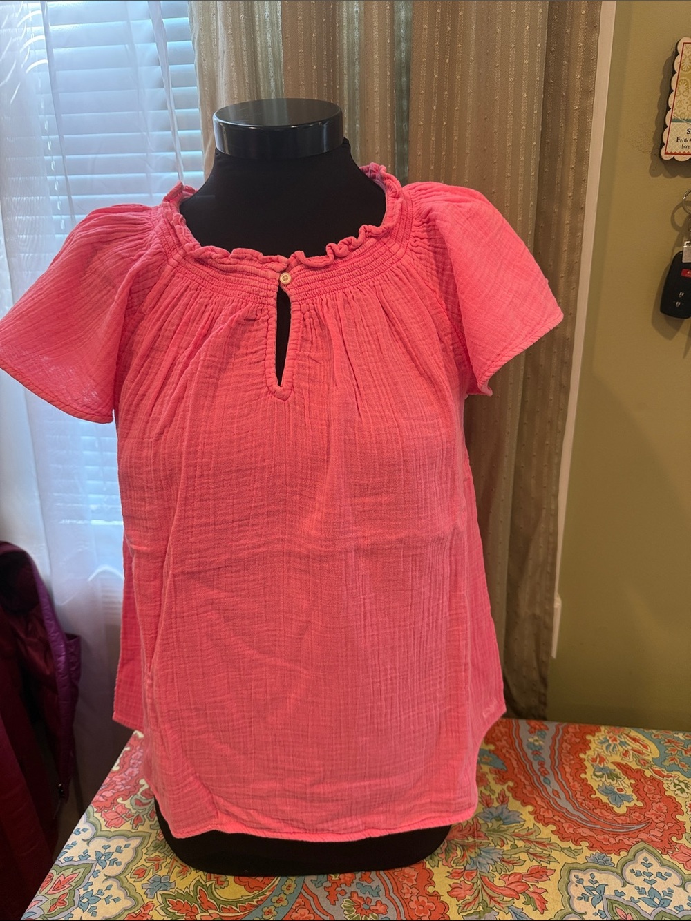 Vineyard Vines Women’s Ruffle Malibu Pink Top